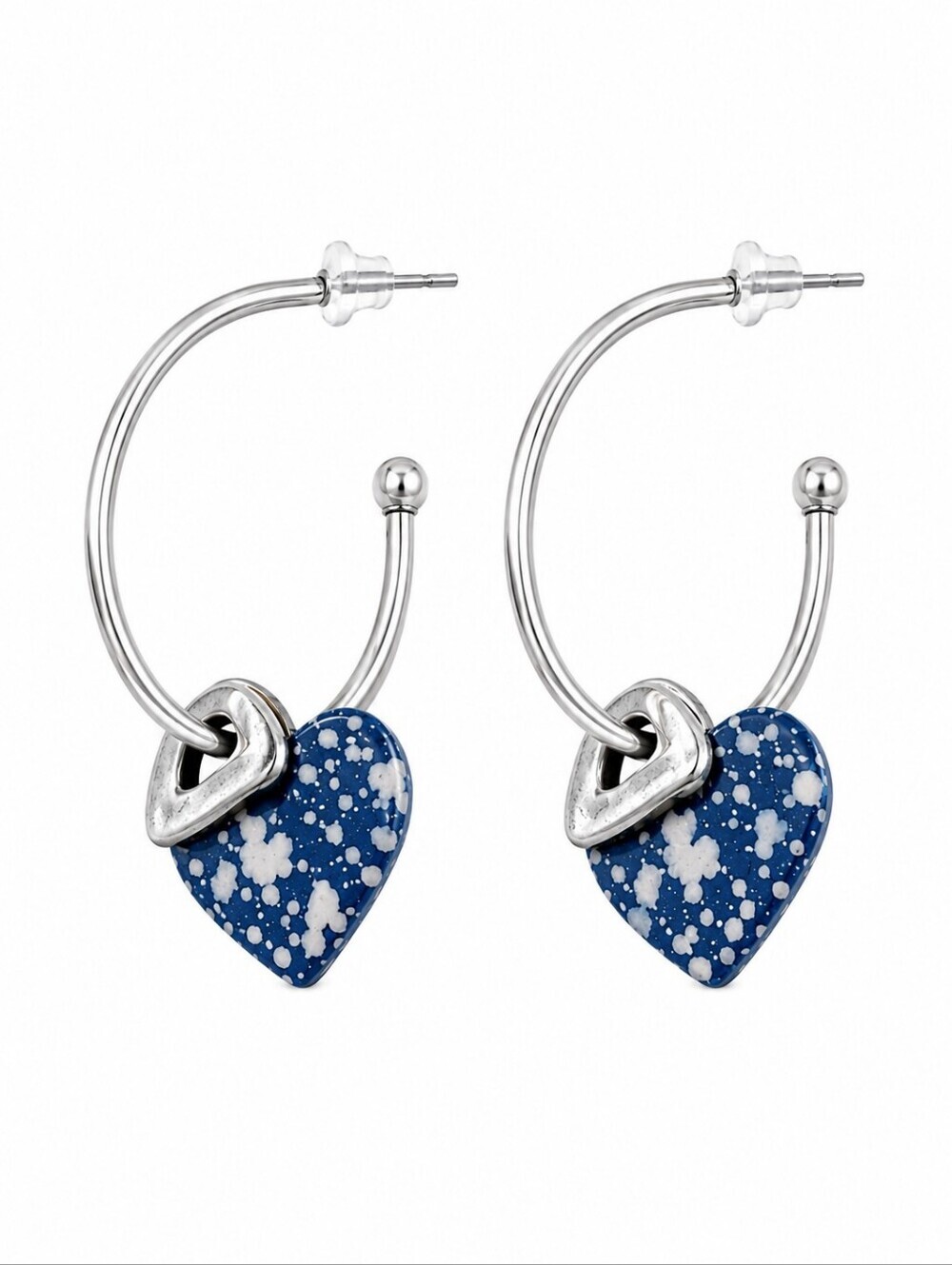 VTG Geometric Heart Hoop Earrings